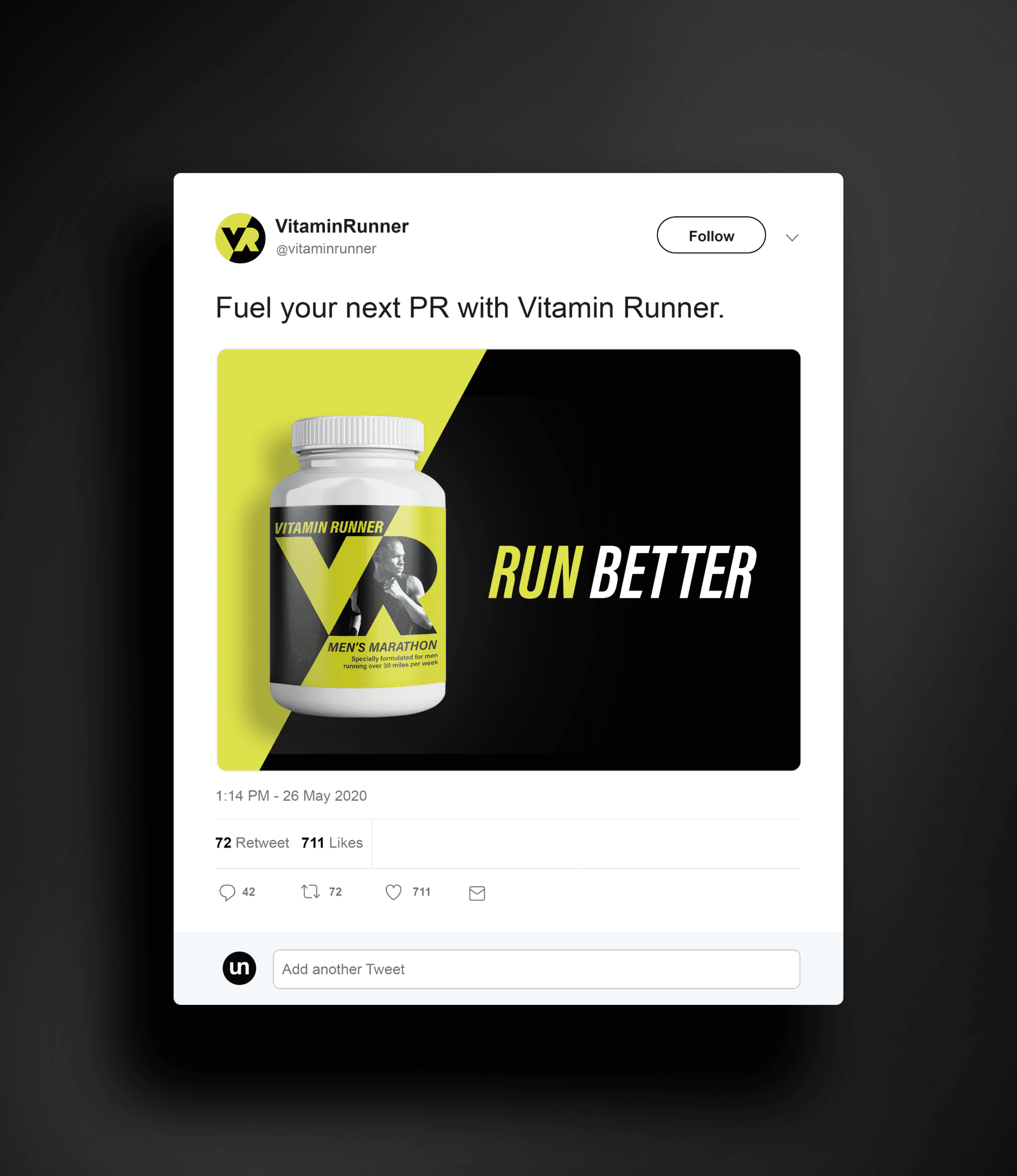 Vitamin Runner social media design