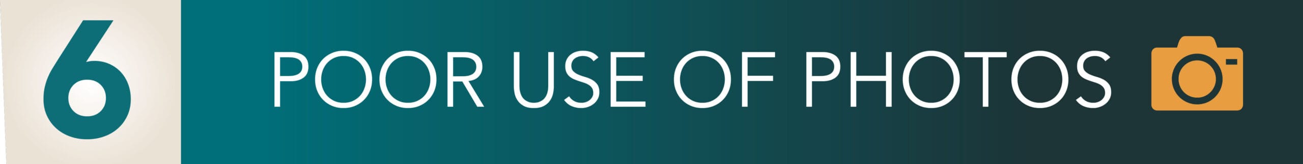 Poor use of photos - graphic design mistakes