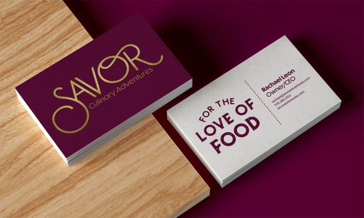 Savor business cards