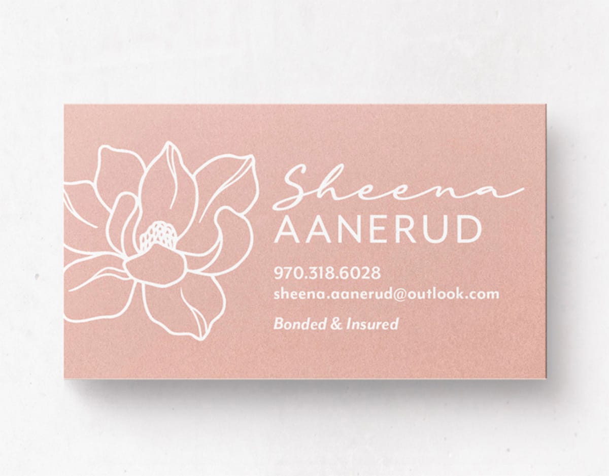 The Cleaning Ladies business card