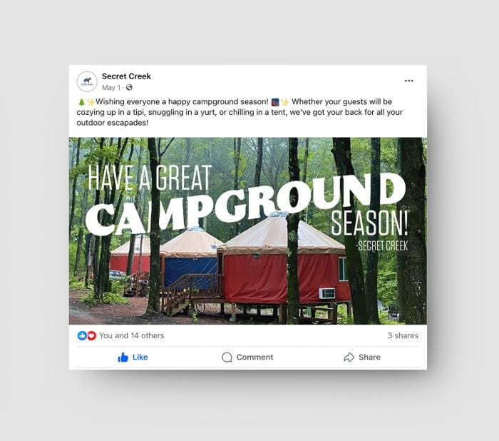 creek3 Social media marketing design example