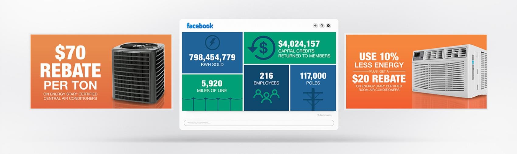 solar4 Electric cooperative social media marketing example