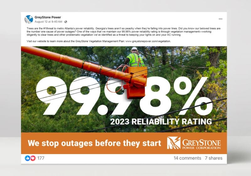 FB_9998 Percent 1 Vegetation management social media