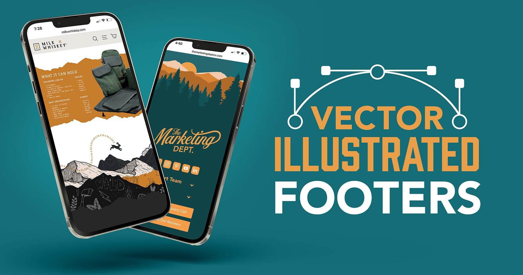 Vector Illustrated Footers