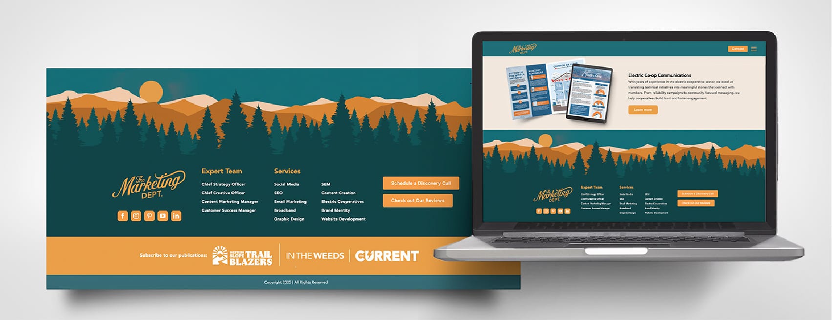 The Marketing Dept. vector illustrated footer