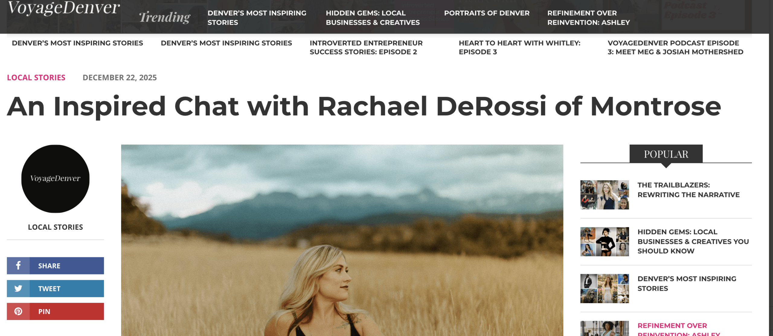Rachael DeRossi inspires